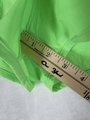Gap Fit Running Shorts Large Petite Womens Lime Green High Rise Brief Liner New