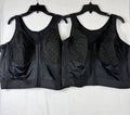 Comfort Choice Longline Bra 48B Black Posture Wireless Front Closure Lot 2 Lace