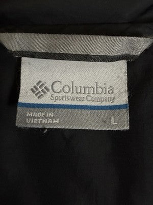 Columbia Puffer Jacket Men Large Black Down Lake 22