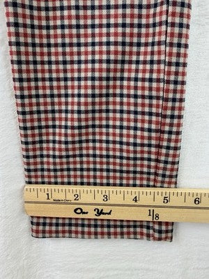 Hollister Ultra High Rise Pants Small Womens Red Blue Check Womens
