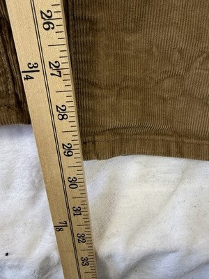 LL Bean Stretch Country Corduroy Pants 32x30 Mens Sepia Brown Straight Leg