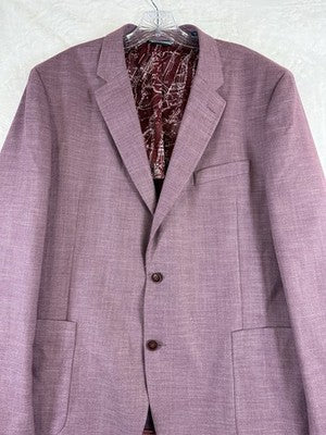 Nautica Modern Fit Sport Coat 46R Blazer Mens Linen Blend Mauve Pink Jacket