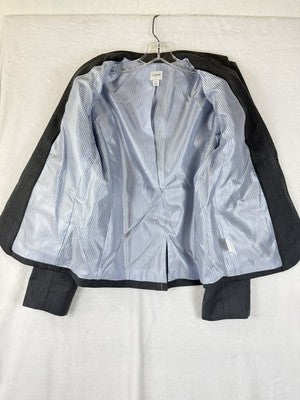J Crew Blazer 6 Women Jacket Gray Herringbone Wool Schoolboy Ecole New Sample
