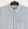 Orvis Womens Tops XS 100% Line Button Down Blue White Striped Sleeveless