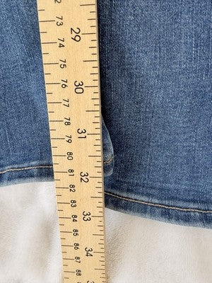 American Eagle High Rise Skinny Kick Jeans 4 Long Blue Womens Denim