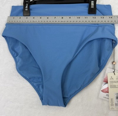 Calia Swimwear Medium Bottoms Blue High Rise Swimsuit Tankini Bikini Women NEW