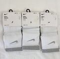 Nike Spark Running Socks White Ankle Men 8-9.5 Women 9.5-11 Cushioned Lot New