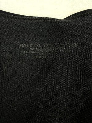 Bali Shapewear 2X Black Open Bust Invisibles Seamless Cami Torset Firm 8619