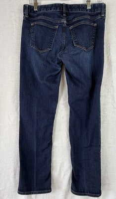 Gap Jeans Women 30 Short Real Straight Leg Dark Blue Denim