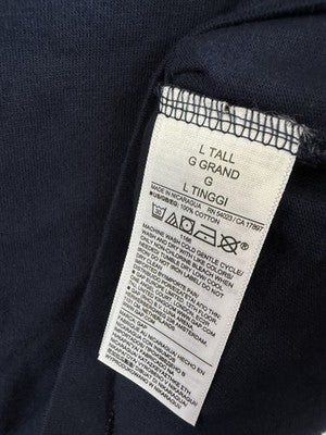 Gap Original Tee Classic Fit Large Tall Navy Blue Mens T Shirt Short Sleeve New