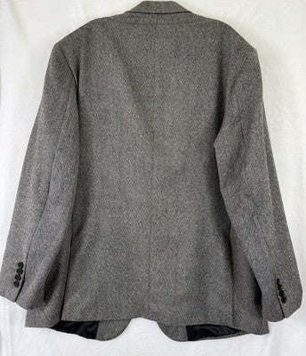Stafford Merino Wool Sport Coat 48r Gray Jacket Mens Classic Fit Blazer