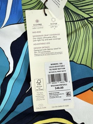 Calia Swim Bottom XXL Adjustable Tie Front Womens Tankini Bikini Swimwear New