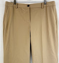 Talbots Windsor Pants 14 Petite Italian Flannel Beige Tan Wool Straight Leg