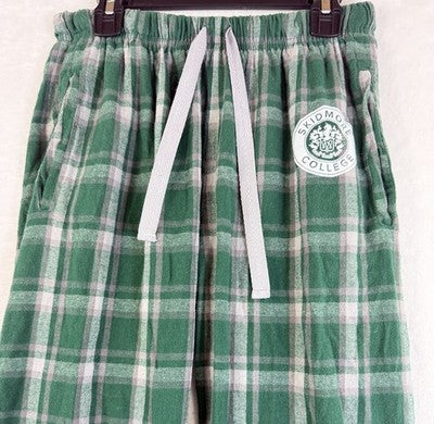 Skidmore College Flannel Pajama Pants Small Womens Pjs Sleep Green Plaid