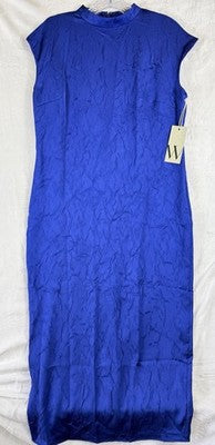 Worthington Dress Small Shift Royal Blue Sheath Midi Sleeveless Womens New NWT