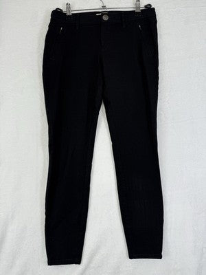 Banana Republic Sloan Pants 2 Womens Black Zip Ankle
