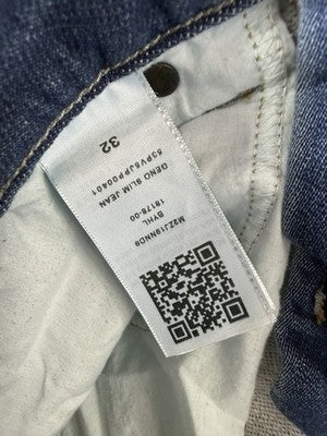 True Religion Geno Relaxed Slim Jeans 32 Mens 32x34 Blue Denim