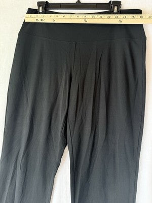 J Jill Wearever Pants Medium Black Smooth Fit Slim Leg Knit Womens Pull On