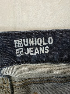 Uniqlo Jeans Womens 29 Dark Blue Slim Mid Rise