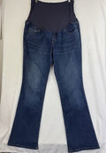Old Navy Maternity Jeans 12 Boot Cut Dark Blue Full Panel