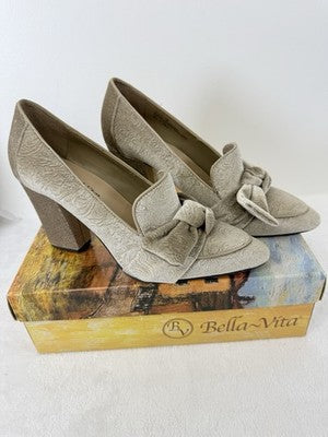 Bella Vita Womens Shoes 11 Block Heels Velvet Bow Womens