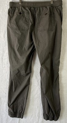 LL Bean Ripstop Joggers Pants Women Small Petite Brown Pull On