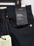 Levis Wedgie Straight 24 Jeans Womens Black Levi’s 24x26 High Rise Denim New NWT