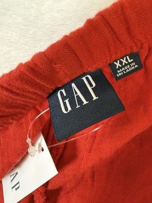 Gap Cotton Gauze Shorts XXL Pull On 4” Red Pockets Womens New NWT