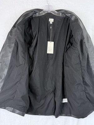 A New Day Faux Leather Jacket Medium Womens Black Blazer New NWT