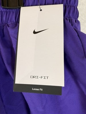 Nike One Womens Dri-FIT High-Waisted 3" 2-in-1 Shorts Medium Purple Lined New