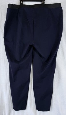 Talbots Ponte Pants 24W Navy Blue Pull On Knit Plus Size Womens