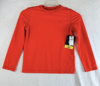 Gap Kids Rash Guard Long Sleeve Boys Small 6-7 Orange Swim UPF 50+ New NWT
