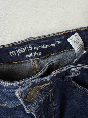 M Jeans By Maurices Mid Rise XS Short Blue Denim Womens