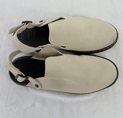 Dr Martens Carlson Mules 12 Mens 11 Womens Doc Suede Leather Beige Clogs