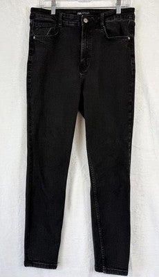 Zara Jeans 12 Womens High Rise Skinny Black