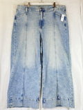 Gap High Rise Stride Wide Leg Ankle Jeans 34 18 Women Light Blue New NWT