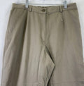 LL Bean Bayside Pants Womens 16 Ultra High Rise Comfort Waist Tan Brown Khakis