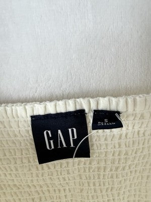 Gap Linen Blend Maxi Dress Small Petite Women Ivory Sleeveless Long New