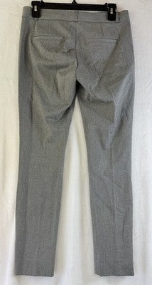 Banana Republic Sloan Pants Size 0 Gray Herringbone Womens Button Hem