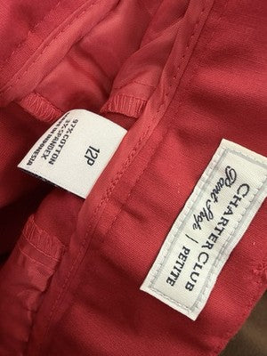 Charter Club Pants 12 Petite Red Slimming Pant Shop Womens 12P New NWT