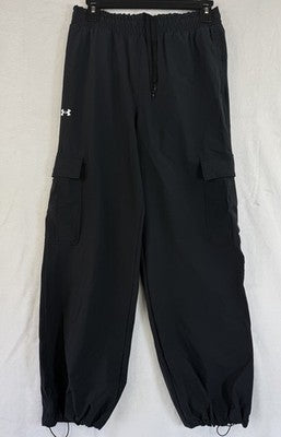 Under Armour Woven Cargo Pants Small Womens Black Pull On