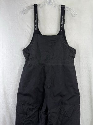 LL Bean Kids Snow Pants 16 XL Black Bibs Winter Ski Boys Girls