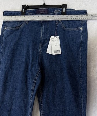 Mango Jeans Women 16 Martha Bootcut MNG Violeta High Rise Boot Cut Blue New