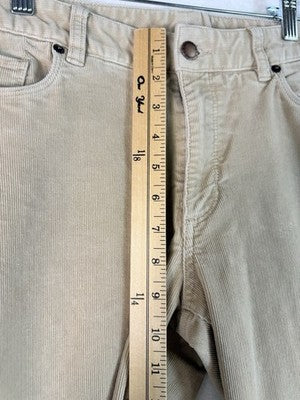 LL Bean Corduroy Pants Womens 8 Favorite Fit Beige Tan Straight Leg