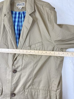 Duluth Trading Jacket XL Tall Mens Utility Field Tan Beige Pockets Presentation
