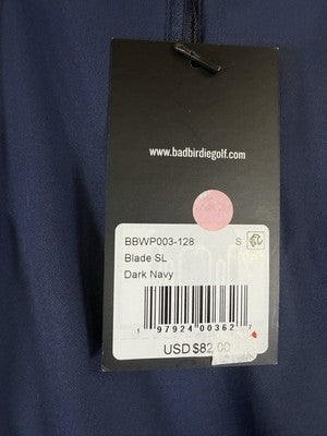 Bad Birdie Polo Womens Small Golf Sleeveless Navy Blue New NWT