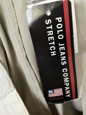 Vintage Polo Ralph Lauren Jeans Company Pants 12 Beige Deadstock Y2K New NWT