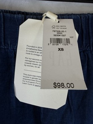 Gap X Doen Skirt XS Midi Blue Long Eyelet Pull On Cottagecore Boho Women New NWT