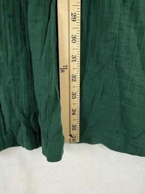 Gap Cotton Gauze Mini Shirt Dress Large Tall Womens Green Short Sleeve New NWT
