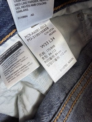 Levis Ribcage Wide Leg Jeans 33 Blue High Rise Jeans 33x34 Levi’s